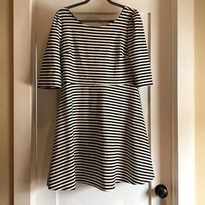 Pixley Black and White Striped Dress Size XL